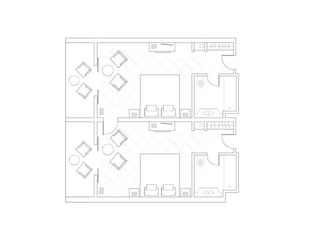Family Inland View Room Floor Plan
