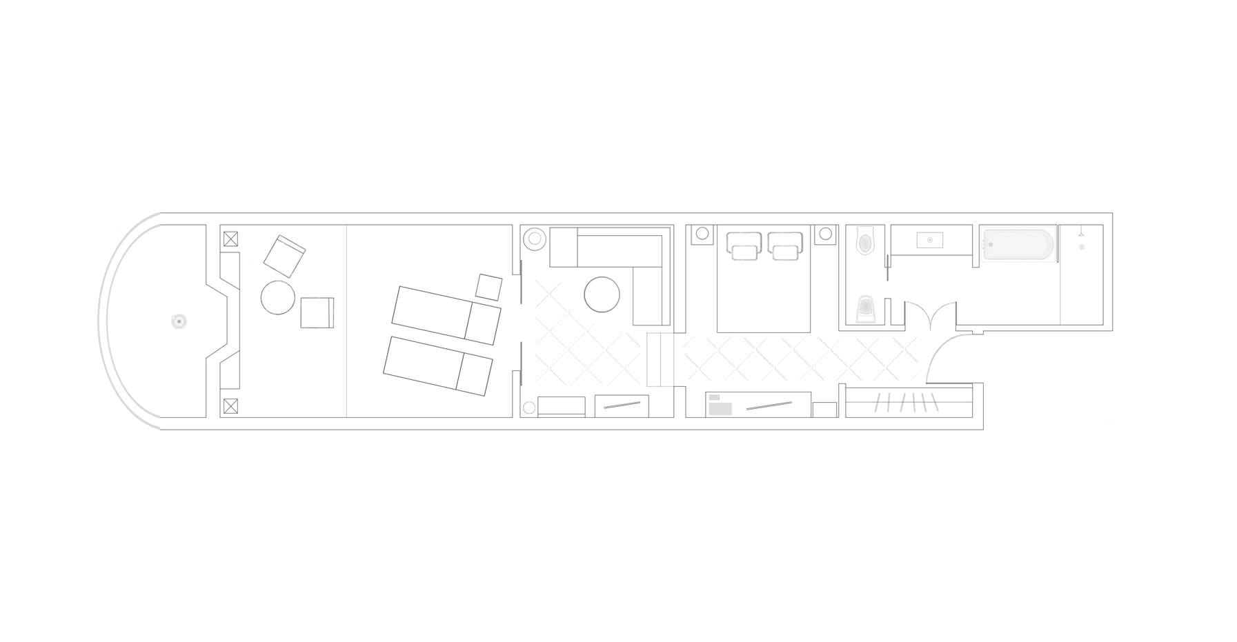 Artemis Sea View Suite Layout