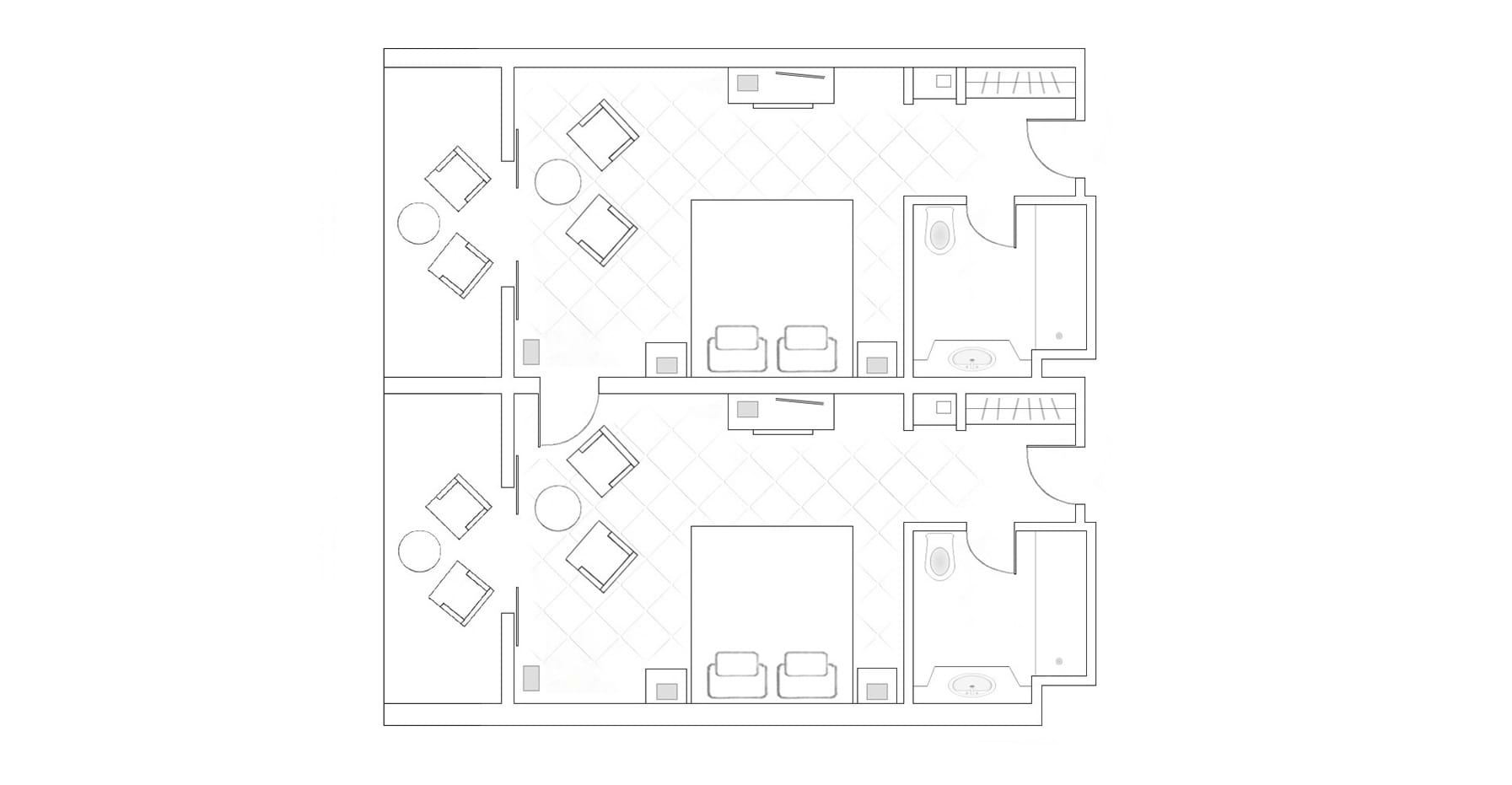 Family Connecting Inland View Rooms