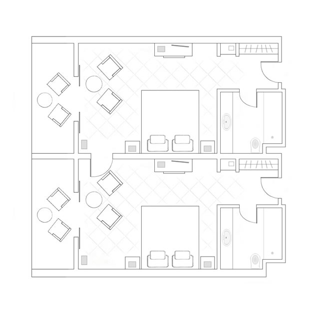 Connecting Sea View Rooms