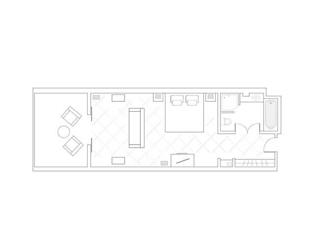 Deluxe Sea View Room Floor Plan