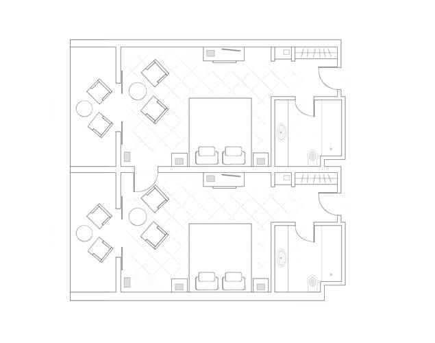 Family Side Sea View Room Floor Plan