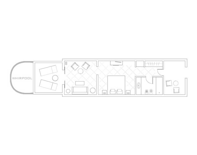 Garden Studio with Whirlpool Floor Plan