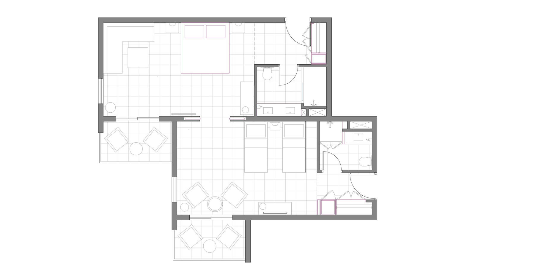 Annabelle Ouranos Family Sea View Rooms layout