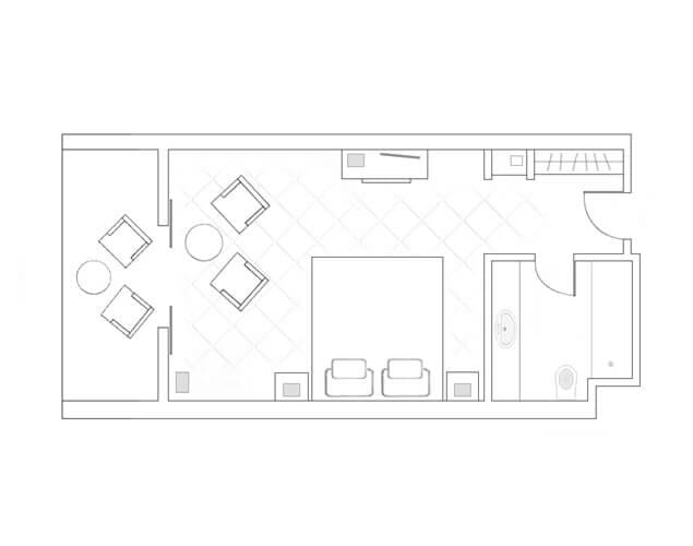 Sea View Room Floor Plan