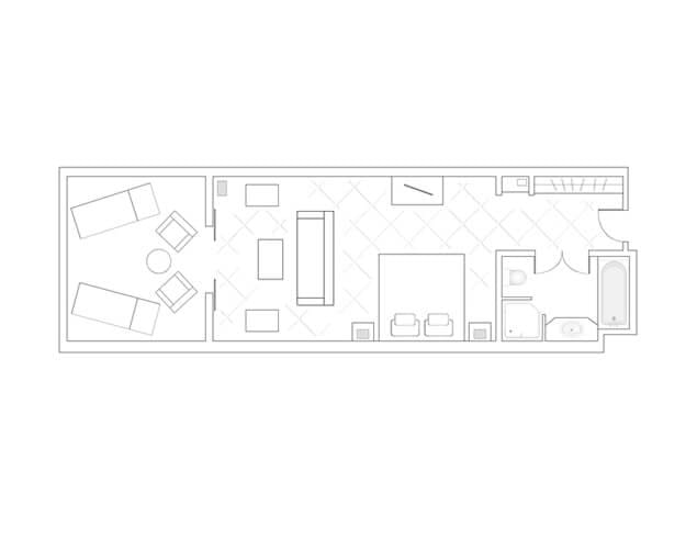 Studio Suite with Sea View Floor Plan