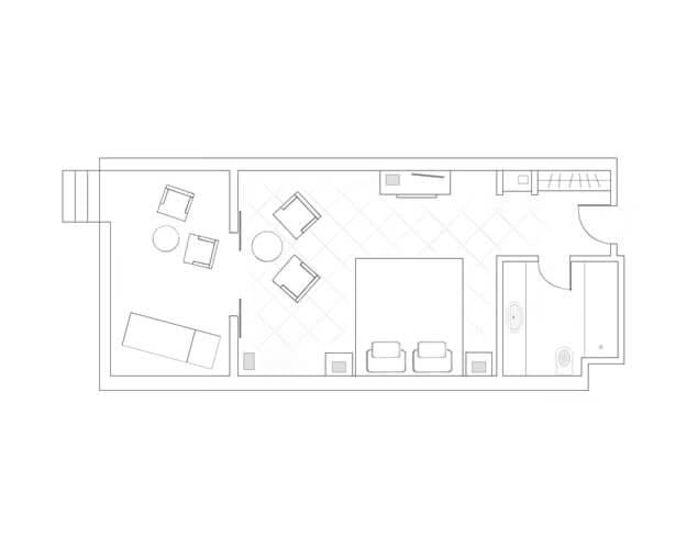 Terrace Sea View Room Floor Plan