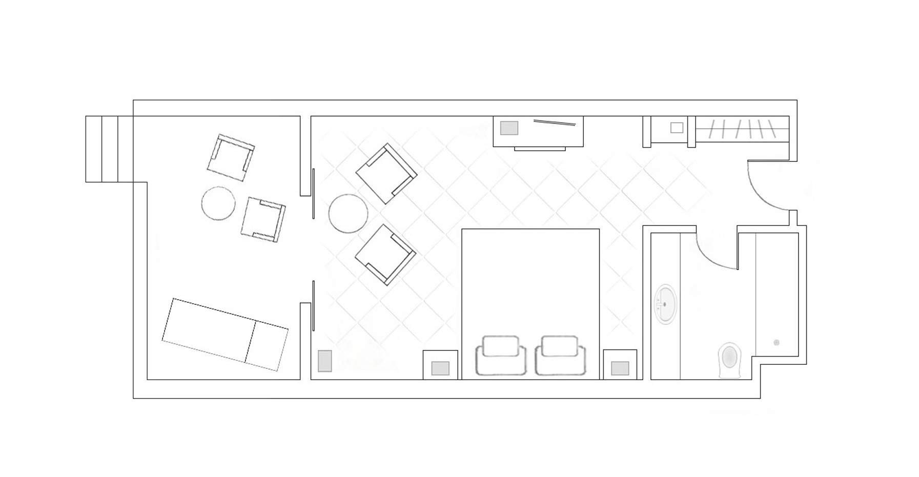 Terrace Sea View Room Layout
