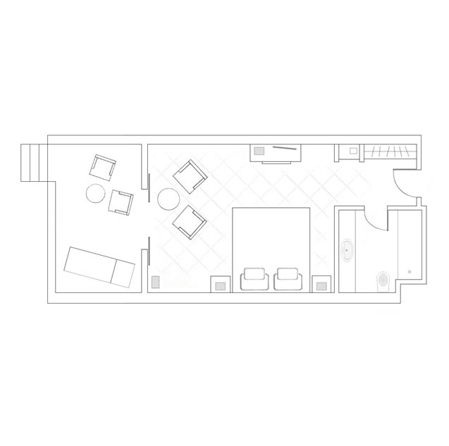 Terrace Sea View Room Layout